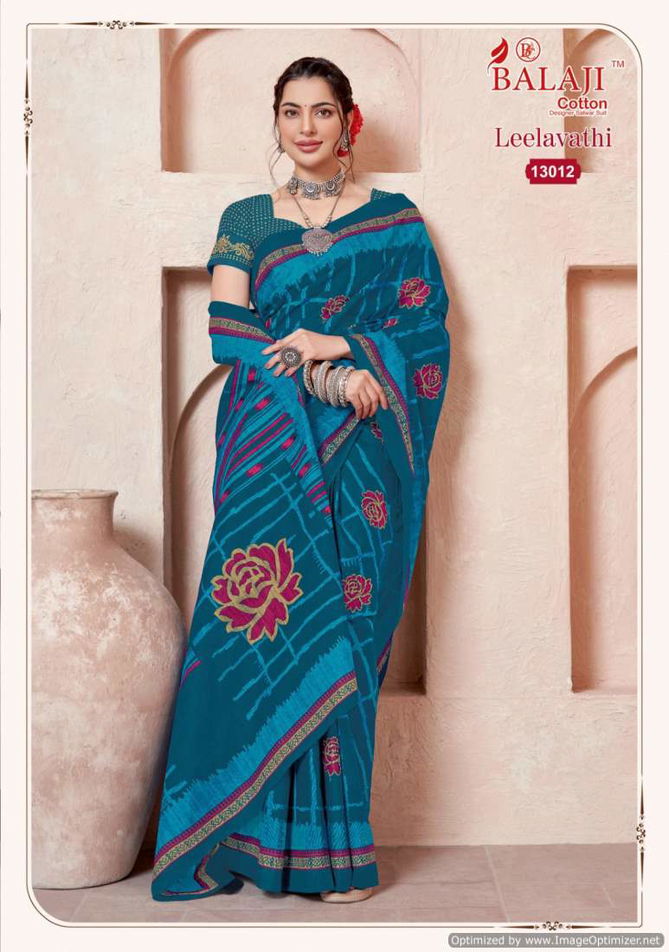 Leelavathi Vol 13 By Balaji Pure Cotton Printed Saree Wholesale Suppliers In India